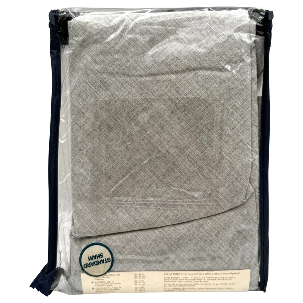 Ralph Lauren (1) Standard Pillow Sham Morgan Heather Light Gray HTF Vintage NOS